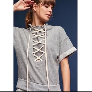 Anthropologie super-soft laced  sweatshirt by TLA